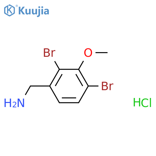 1-(2,4-dibromo-3-methoxyphenyl)methanamine hydrochloride structure