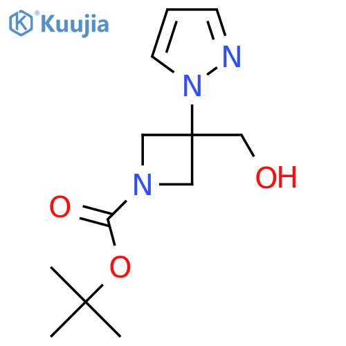 tert-butyl 3-(hydroxymethyl)-3-(1H-pyrazol-1-yl)azetidine-1-carboxylate structure