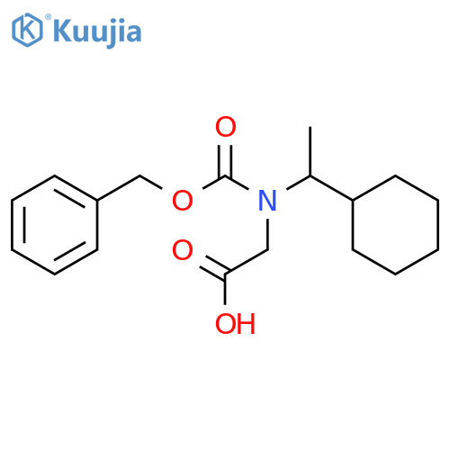 2-{(benzyloxy)carbonyl(1-cyclohexylethyl)amino}acetic acid structure