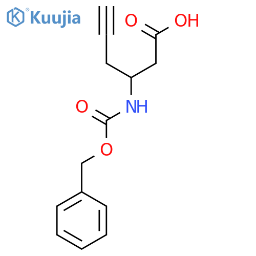3-{(benzyloxy)carbonylamino}hex-5-ynoic acid structure