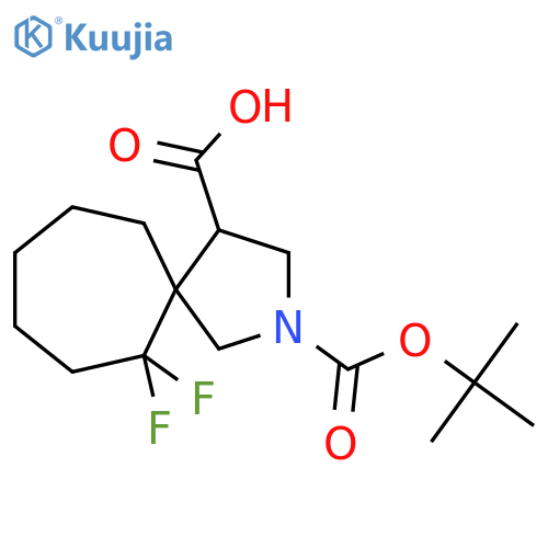 2-(tert-butoxy)carbonyl-6,6-difluoro-2-azaspiro4.6undecane-4-carboxylic acid structure