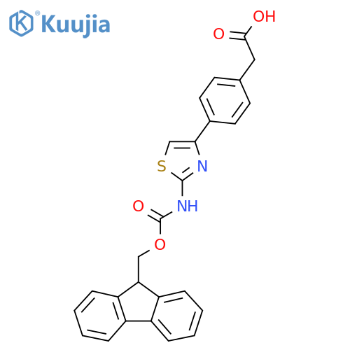 2-{4-2-({(9H-fluoren-9-yl)methoxycarbonyl}amino)-1,3-thiazol-4-ylphenyl}acetic acid structure