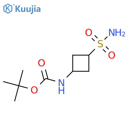 Tert-butyl N-(3-sulfamoylcyclobutyl)carbamate structure