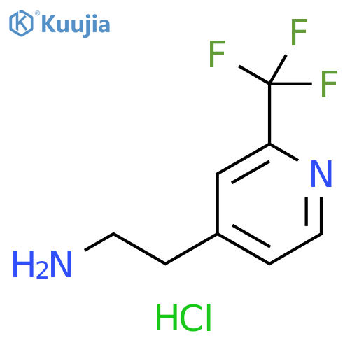 2-2-(trifluoromethyl)pyridin-4-ylethan-1-amine hydrochloride structure