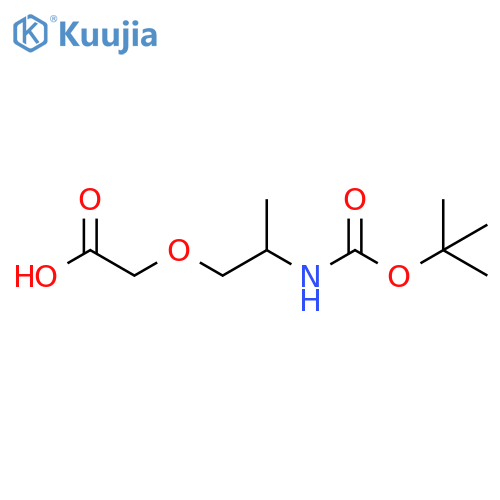 2-(2-{[(Tert-butoxy)carbonyl]amino}propoxy)acetic acid structure