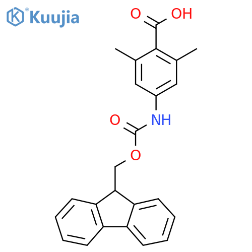 4-({(9H-fluoren-9-yl)methoxycarbonyl}amino)-2,6-dimethylbenzoic acid structure