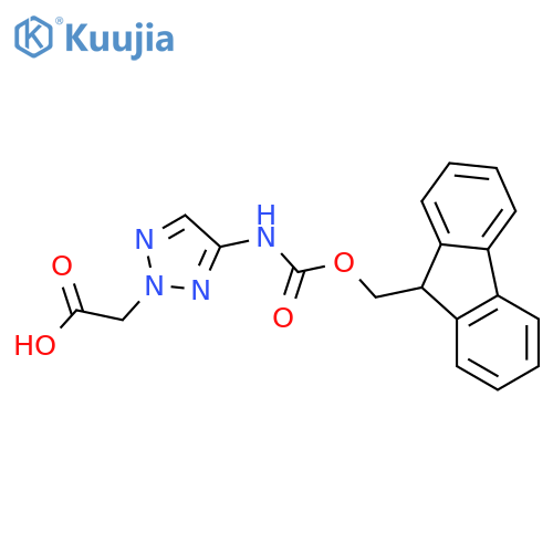 2-4-({(9H-fluoren-9-yl)methoxycarbonyl}amino)-2H-1,2,3-triazol-2-ylacetic acid structure