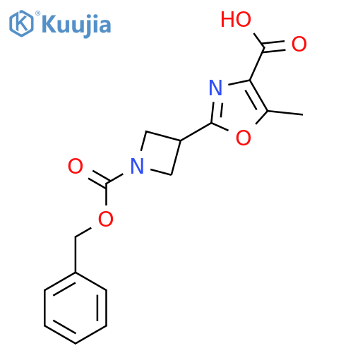 2-{1-(benzyloxy)carbonylazetidin-3-yl}-5-methyl-1,3-oxazole-4-carboxylic acid structure