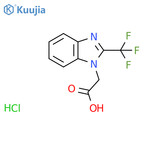 2-2-(trifluoromethyl)-1H-1,3-benzodiazol-1-ylacetic acid hydrochloride structure