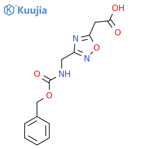 2-[3-({[(Benzyloxy)carbonyl]amino}methyl)-1,2,4-oxadiazol-5-yl]acetic acid structure