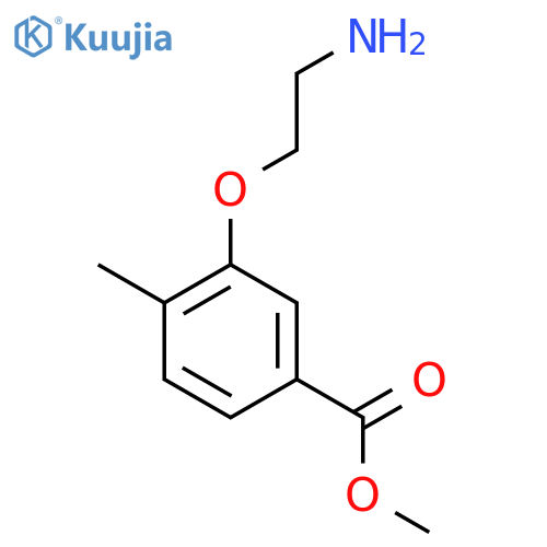 Methyl 3-(2-aminoethoxy)-4-methylbenzoate structure