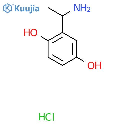 2-(1-aminoethyl)benzene-1,4-diol hydrochloride structure
