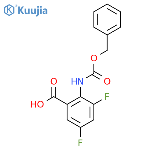 2-{(benzyloxy)carbonylamino}-3,5-difluorobenzoic acid structure