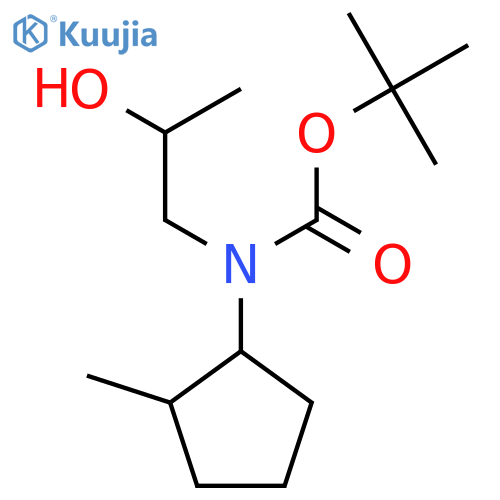 tert-butyl N-(2-hydroxypropyl)-N-(2-methylcyclopentyl)carbamate structure