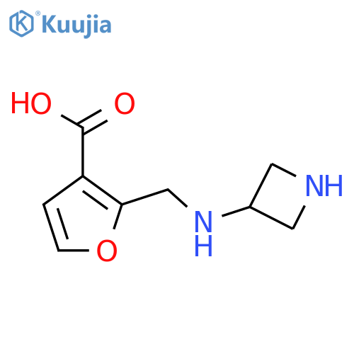 2-{(azetidin-3-yl)aminomethyl}furan-3-carboxylic acid structure