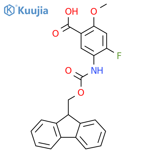 5-({(9H-fluoren-9-yl)methoxycarbonyl}amino)-4-fluoro-2-methoxybenzoic acid structure