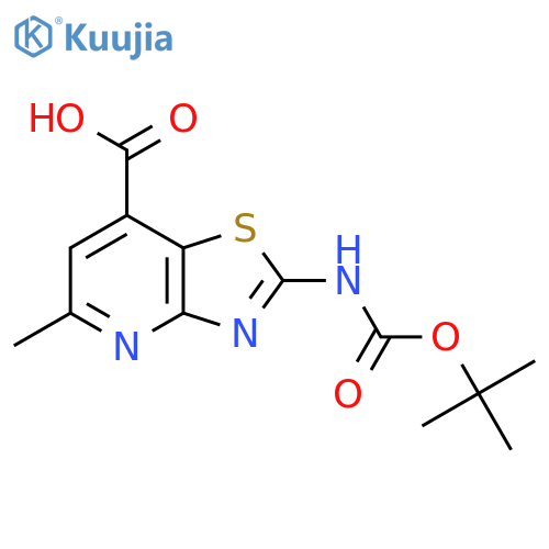 2-{(tert-butoxy)carbonylamino}-5-methyl-1,3thiazolo4,5-bpyridine-7-carboxylic acid structure