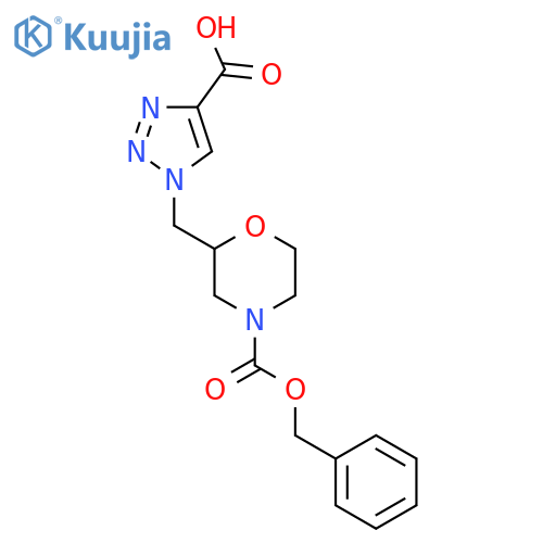 1-({4-(benzyloxy)carbonylmorpholin-2-yl}methyl)-1H-1,2,3-triazole-4-carboxylic acid structure