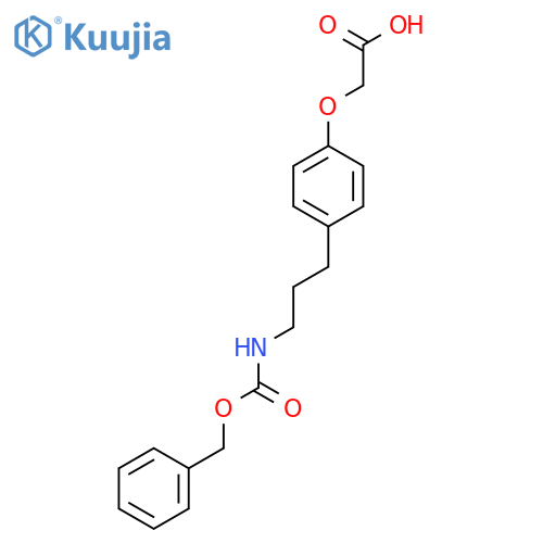 2-4-(3-{(benzyloxy)carbonylamino}propyl)phenoxyacetic acid structure