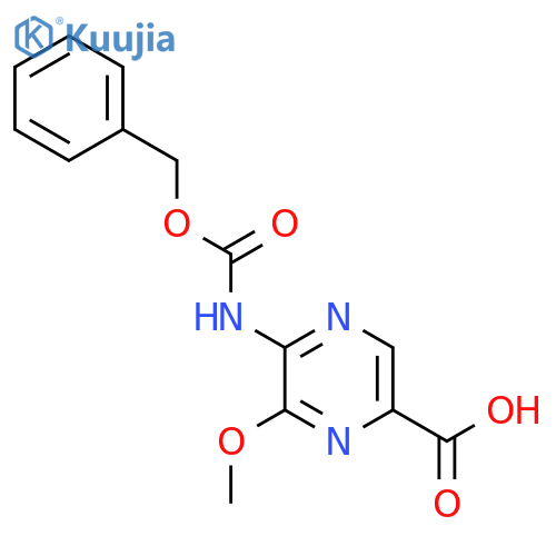 5-{(benzyloxy)carbonylamino}-6-methoxypyrazine-2-carboxylic acid structure