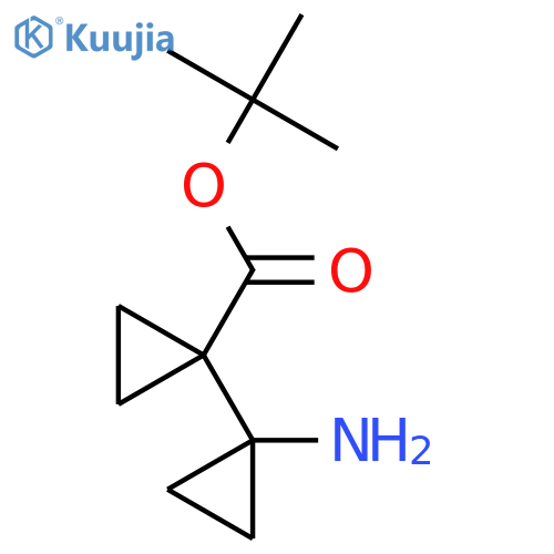 Tert-butyl 1-(1-aminocyclopropyl)cyclopropane-1-carboxylate structure