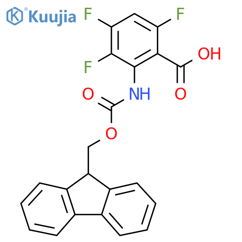 2-({(9H-fluoren-9-yl)methoxycarbonyl}amino)-3,4,6-trifluorobenzoic acid structure