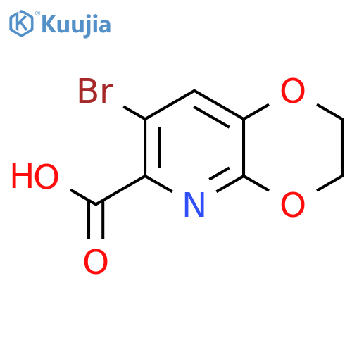 7-bromo-2H,3H-1,4dioxino2,3-bpyridine-6-carboxylic acid structure