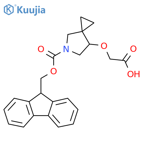 2-(5-{(9H-fluoren-9-yl)methoxycarbonyl}-5-azaspiro2.4heptan-7-yl)oxyacetic acid structure