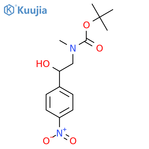 tert-butyl N-2-hydroxy-2-(4-nitrophenyl)ethyl-N-methylcarbamate structure