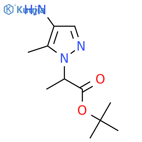 tert-butyl 2-(4-amino-5-methyl-1H-pyrazol-1-yl)propanoate structure