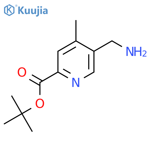Tert-butyl 5-(aminomethyl)-4-methylpyridine-2-carboxylate structure