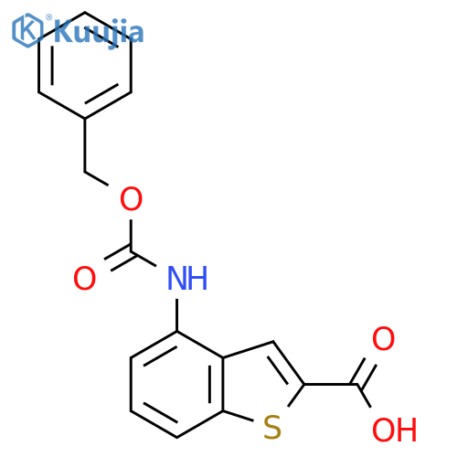 4-{(benzyloxy)carbonylamino}-1-benzothiophene-2-carboxylic acid structure