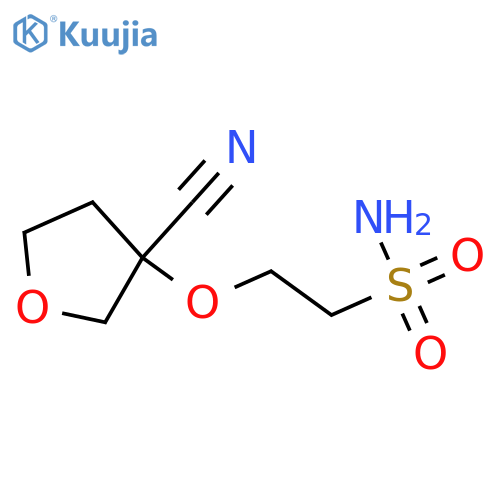 2-(3-cyanooxolan-3-yl)oxyethane-1-sulfonamide structure