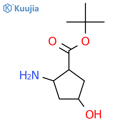 Tert-butyl 2-amino-4-hydroxycyclopentane-1-carboxylate structure