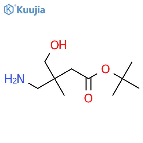 Tert-butyl 4-amino-3-(hydroxymethyl)-3-methylbutanoate structure