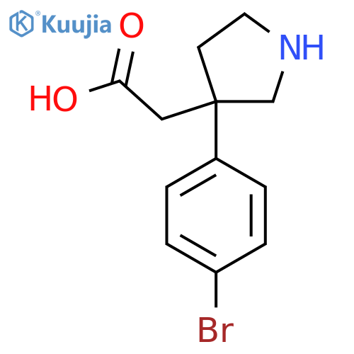 2-[3-(4-Bromophenyl)pyrrolidin-3-yl]acetic acid structure