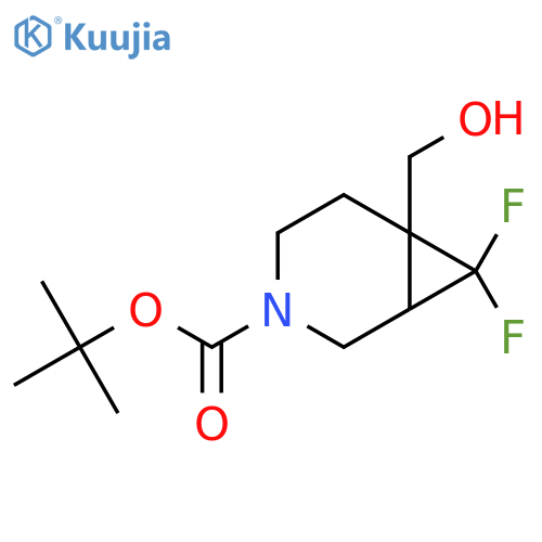 tert-butyl 7,7-difluoro-6-(hydroxymethyl)-3-azabicyclo4.1.0heptane-3-carboxylate structure