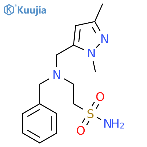2-{benzyl(1,3-dimethyl-1H-pyrazol-5-yl)methylamino}ethane-1-sulfonamide structure