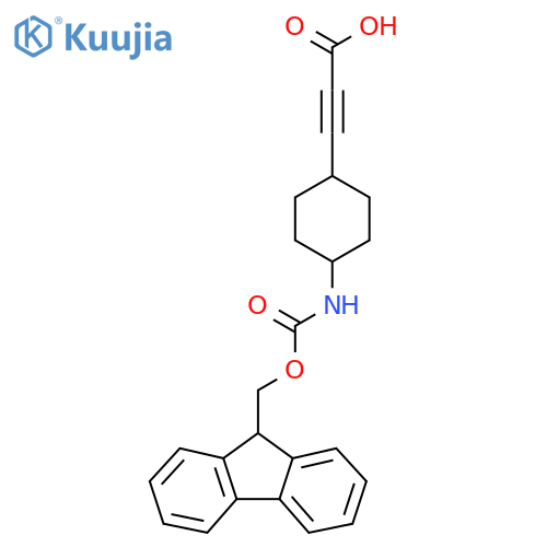 3-[4-({[(9H-fluoren-9-yl)methoxy]carbonyl}amino)cyclohexyl]prop-2-ynoic acid structure
