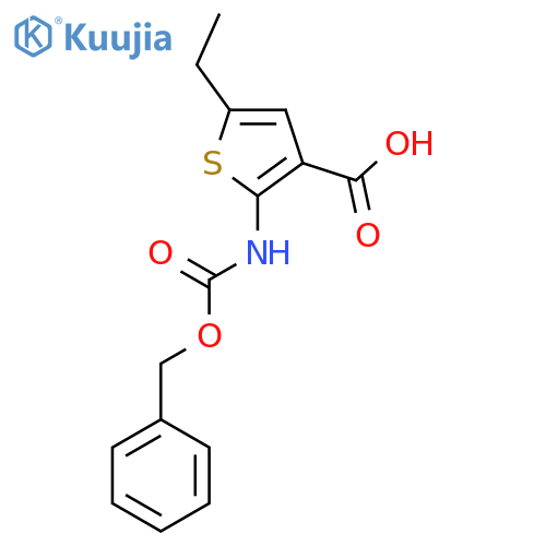 2-{[(Benzyloxy)carbonyl]amino}-5-ethylthiophene-3-carboxylic acid structure