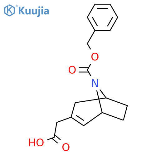 2-{8-(benzyloxy)carbonyl-8-azabicyclo3.2.1oct-2-en-3-yl}acetic acid structure