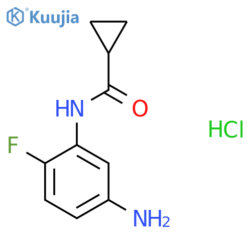 N-(5-amino-2-fluorophenyl)cyclopropanecarboxamide hydrochloride structure