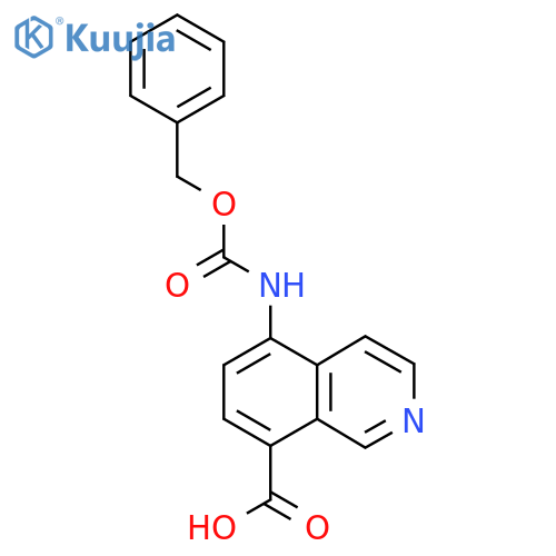 5-{(benzyloxy)carbonylamino}isoquinoline-8-carboxylic acid structure
