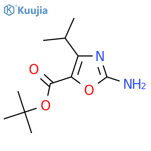 Tert-butyl 2-amino-4-(propan-2-yl)-1,3-oxazole-5-carboxylate structure
