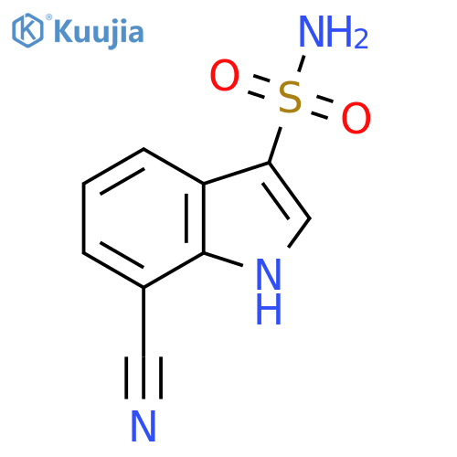 7-cyano-1H-indole-3-sulfonamide structure