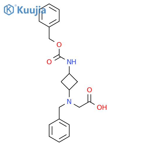 2-{benzyl(1s,3s)-3-{(benzyloxy)carbonylamino}cyclobutylamino}acetic acid structure