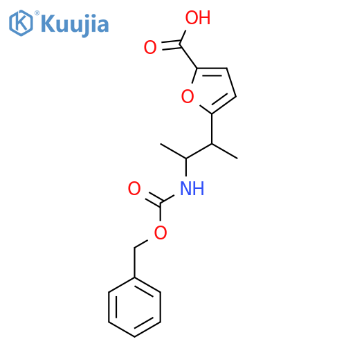 5-(3-{(benzyloxy)carbonylamino}butan-2-yl)furan-2-carboxylic acid structure