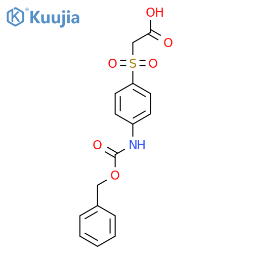 2-(4-{(benzyloxy)carbonylamino}benzenesulfonyl)acetic acid structure