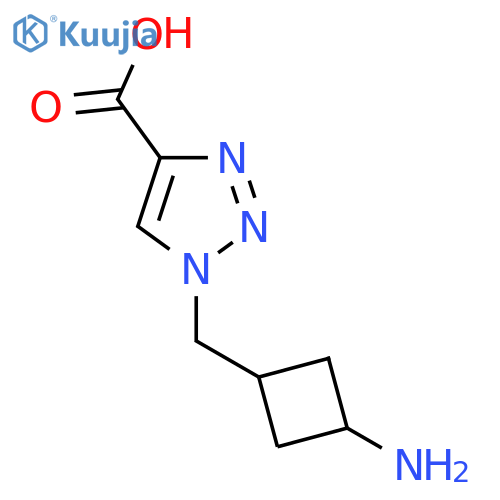 1-[(3-aminocyclobutyl)methyl]-1H-1,2,3-triazole-4-carboxylic acid structure