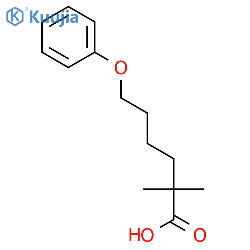 Hexanoic acid, 2,2-dimethyl-6-phenoxy- structure